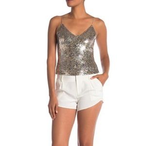 Alice + Olivia Butterfly Silk Shorts